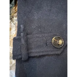 Abercrombie & Fitch Women Black Wool Double Breasted Overcoat Size Medium P thumbnail 10
