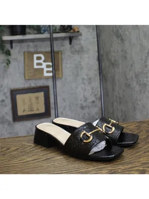 NWT Jones New York Womens Uniqua Block Heel Dress Sandals Black Crinkle 7.5M thumbnail 6