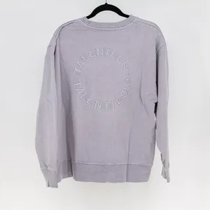 Talentless Women's Cotton Terry Lined Crew Neck Embroidered Sweatshirt Sweater thumbnail 3