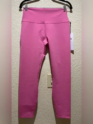 ALO Yoga NWT Airbrush Paradise Pink 7/8 High-Rise Leggings Size L thumbnail 3