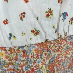 American Eagle Y2K Linen Blend Cottagecore Floral Sundress Medium Boho Coquette thumbnail 4