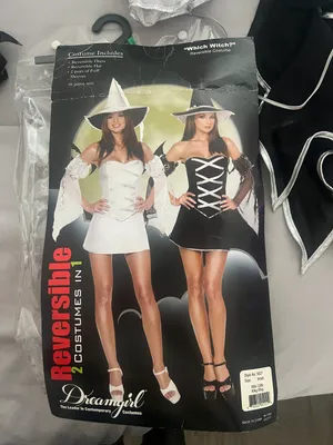Dreamgirl Reversible Which Costume Black And White thumbnail 3