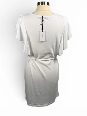 NWT Z SUPPLY The Capri Flutter Sleeve Stretch Terry‎ Boho Mini Dress, Large thumbnail 5