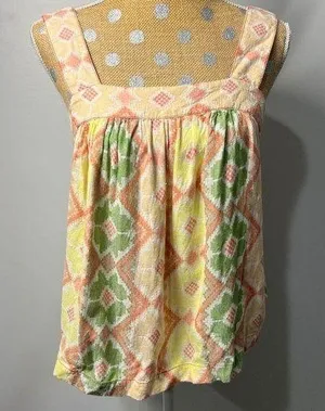 Anthropologie Marta Aztec Flowy Swing Blouse Top Tank Sold Out Sz S thumbnail 1
