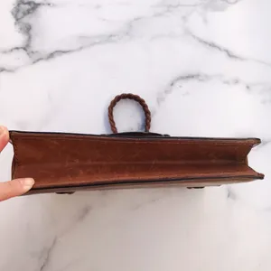 Valentino women’s Histoire braided brown leather shoulder bag thumbnail 9