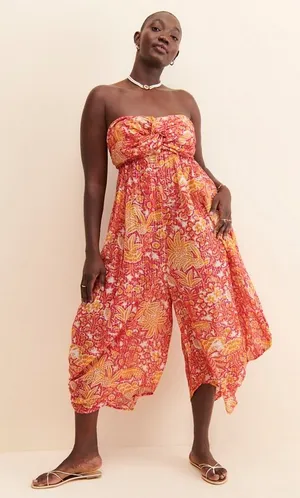 Anthropologie Harem Strapless‎ Jumpsuit thumbnail 1