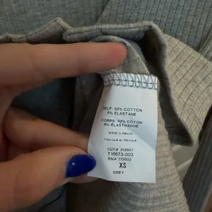 Lush Clothing Button Up Ribbed Long Sleeve Top in Grey thumbnail 7