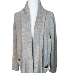 Barefoot Dreams Cozy Chic‎ Cali Cardi Longline Knit Cardigan Lounge Small Gray thumbnail 4