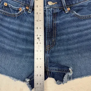 American Eagle‎ Strigid High Rise Cutoff Denim Jean Shorts Frayed Hem Womens 00 thumbnail 6