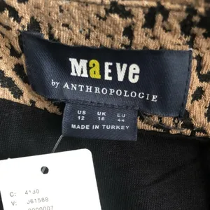 Anthropologie Maeve Leopard Print Knit Cut Out Mini Dress NEW thumbnail 8