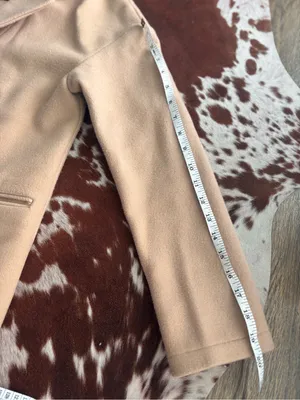 Topshop tan Long Tailored pea coat thumbnail 4