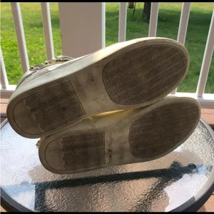 Madden Girl Silver Gold Hi Top Shoes 7 Women thumbnail 6