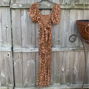 Free People - SPELL- Madame Peacock Sweetheart Maxi Dress In Coffee thumbnail 11