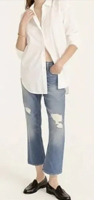J. Crew Demi Boot Crop Distressed Jeans in Christy Wash Size‎ 27 thumbnail 1