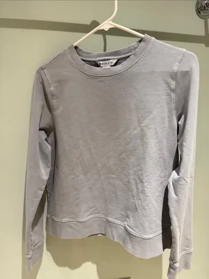 Athleta Gray Crewneck Pullover Sweatshirt thumbnail 1