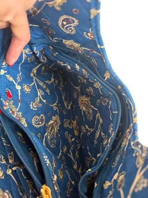 AMERICANA BY SHARIF Blue Floral Fabric Bucket Bag thumbnail 9