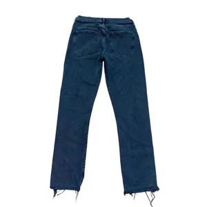 AGOLDE Toni Mid Rise‎ Straight Leg Jeans Black Raw Hem Size 26 A133D-3002 thumbnail 4