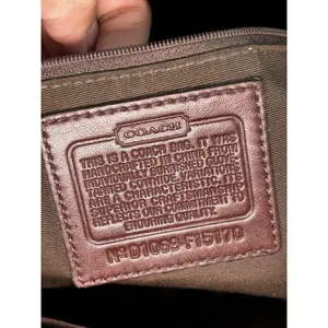Coach Legacy Leather Flap Shoulder Bag Tan Style F15170 Turnlock thumbnail 6