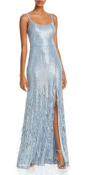 XScape Light Blue Prom Dress thumbnail 1