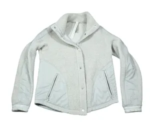 Lululemon Size 4 Wool Blend Sherpa‎ Fleece Go Cozy Jacket Heathered Ceramic thumbnail 1