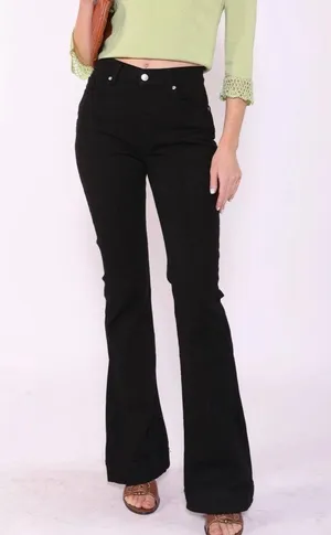 Revice Denim Venus Flares Jet Black thumbnail 4