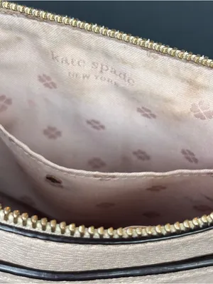 Kate Spade Polly Small Swing Pack Neutral Pink Pebbled Leather Crossbody Bag. thumbnail 5