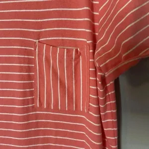 Jcrew knit midi T-shirt dress pink stripes‎ size Small Cotton thumbnail 4