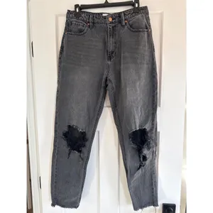 Bohme Harold Distressed Mom Jeans Faded Black‎ High Rise Size 28 thumbnail 4