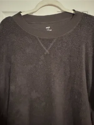 Aerie chilled out Cozy brown sherpa crewneck Pullover‎ Sweatshirt size large thumbnail 4