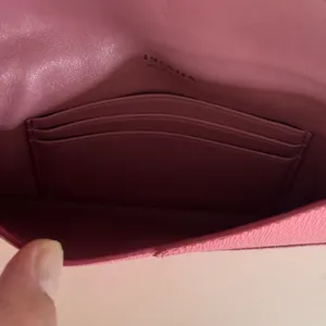 Prada Vitello Pink Envelope Clutch Wallet with Gold Embossed Hardware thumbnail 10