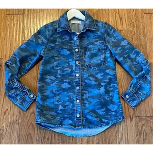 Blank NYC camo snap front denim shacket button down xs thumbnail 9