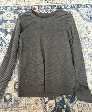 Lululemon Swiftly Relaxed Long Sleeve Shirt- Chroma Striped Black thumbnail 1