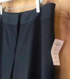 Tahari ASL Charcoal Gray Cuffed Trouser Pants $89 NWT 12P thumbnail 3
