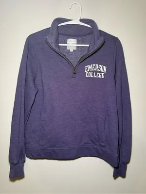 Emerson College Purple Quarter-Zip Pullover Women’s M thumbnail 3