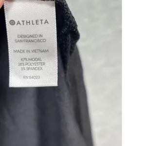 Athleta Womens S Shirt Black Sleeveless Tank Top‎ Workout Side Slits Modal Blend thumbnail 4