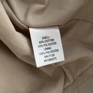Merona Water Repellent Khaki Double Breasted Long Trench Coat - Medium thumbnail 7