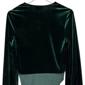 Bardot Long Sleeve Velour Green Spring Bodysuit Size Medium Women’s thumbnail 10