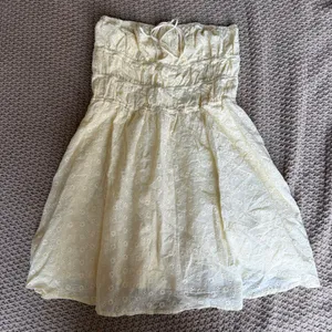 Princess Polly Butter Yellow Eyelet Smocked Mini Dress thumbnail 1