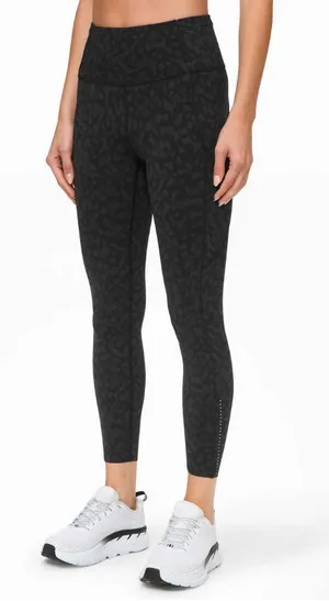 {6} FLAWS Lululemon Fast and Free Tight II 25" - Formation Camo Deep Coal thumbnail 1