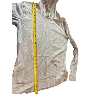 Nike 90s Y2K Light Gray Hooded Pullover Kangaroo Pocket Long Sleeve Top XL thumbnail 12