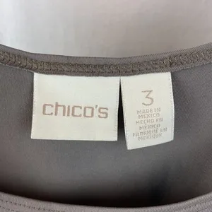 Chico’s Taupe Microfiber Sleeveless Tank Top 3 XL thumbnail 3