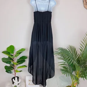 Bellevue Olivia Black Cowl Neck Gown Maxi Dress with Ruched Hem Wedding Guest thumbnail 5