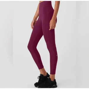 Alo Yoga High-Waist 7/8 Run It Back Wild Berry Legging Size XS thumbnail 6