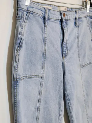 Universal Thread Light Wash High Rise Slim Straight Ankle Jeans Size 12 Flaw thumbnail 4