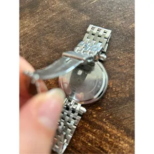 Michael Kors silver color faux diamond watch fits a small wrist 5 inches laying thumbnail 4