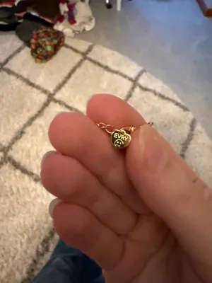 Gold teddy bear and heart necklace from evry jewels thumbnail 4