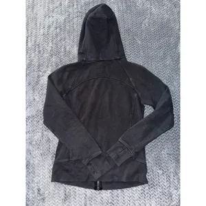 Lululemon Women's Black Full Zip Scuba Hoodie Jacket Thumbholes Size‎ 8 thumbnail 5
