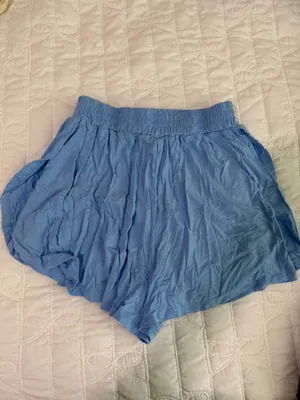 SHEIN Women’s Casual Sports Baby Blue High Waist Elastic Prevent Exposure A-line Shorts For Summer thumbnail 4