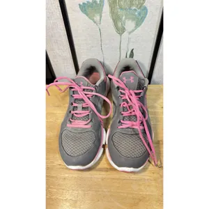 Under Armour Assert IV Women's Running Shoes Gray Pink Mesh Low Top sz 10 thumbnail 2
