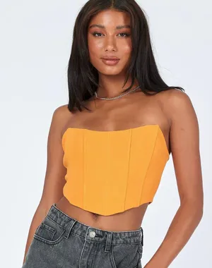 Princess Polly Orange Corset Top thumbnail 2